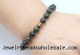 CGB8841 8mm, 10mm dragon blood jasper & drum hematite power beads bracelets