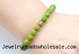 CGB8843 8mm, 10mm green sea sediment jasper & drum hematite power beads bracelets