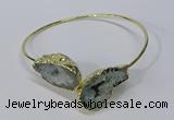 CGB885 13*18mm - 20*25mm freeform druzy agate gemstone bangles