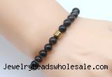 CGB8853 8mm, 10mm smoky quartz & drum hematite power beads bracelets