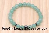 CGB8863 8mm, 10mm green aventurine, drum & rondelle hematite beaded bracelets