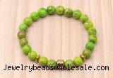 CGB8873 8mm, 10mm green sea sediment jasper, drum & rondelle hematite beaded bracelets