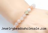 CGB8894 8mm, 10mm pink aventurine & cross hematite power beads bracelets