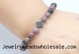 CGB8906 8mm, 10mm rhodonite & cross hematite power beads bracelets