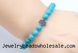 CGB8916 8mm, 10mm turquoise & cross hematite power beads bracelets