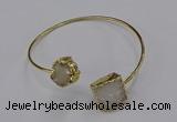 CGB895 12mm - 14*15mm freeform druzy agate gemstone bangles