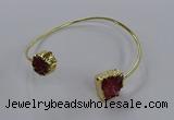 CGB897 12mm - 14*15mm freeform druzy agate gemstone bangles