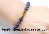 CGB8974 8mm, 10mm amethyst & rondelle hematite beaded bracelets