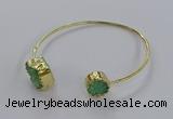 CGB899 12mm - 14*15mm freeform druzy agate gemstone bangles