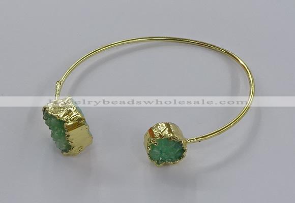 CGB899 12mm - 14*15mm freeform druzy agate gemstone bangles