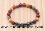 CGB8995 8mm, 10mm mookaite & drum hematite beaded bracelets