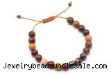 CGB9035 8mm, 10mm mookaite & drum hematite adjustable bracelets