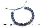 CGB9045 8mm, 10mm sodalite & drum hematite adjustable bracelets