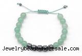 CGB9063 8mm, 10mm green aventurine & drum hematite adjustable bracelets