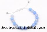 CGB9101 8mm, 10mm blue agate & rondelle hematite adjustable bracelets