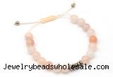 CGB9104 8mm, 10mm pink aventurine & rondelle hematite adjustable bracelets