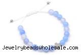 CGB9141 8mm, 10mm blue agate & cross hematite adjustable bracelets