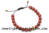 CGB9147 8mm, 10mm red jasper & cross hematite adjustable bracelets