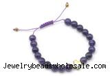 CGB9164 8mm, 10mm amethyst & cross hematite adjustable bracelets