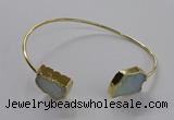 CGB918 13*18mm - 15*20mm freeform druzy agate gemstone bangles