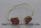 CGB920 13*18mm - 15*20mm freeform druzy agate gemstone bangles