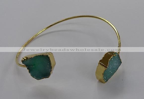 CGB922 13*18mm - 15*20mm freeform druzy agate gemstone bangles