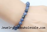 CGB9241 8mm, 10mm blue spot stone & drum hematite power beads bracelets