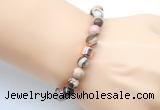 CGB9249 8mm, 10mm Australian zebra jasper & drum hematite power beads bracelets