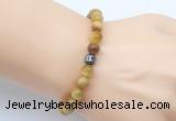 CGB9273 8mm, 10mm golden tiger eye & drum hematite power beads bracelets