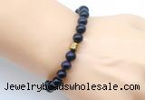 CGB9279 8mm, 10mm purple tiger eye & drum hematite power beads bracelets