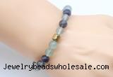 CGB9292 8mm, 10mm fluorite & drum hematite power beads bracelets