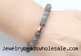 CGB9294 8mm, 10mm labradorite & drum hematite power beads bracelets