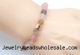 CGB9303 8mm, 10mm matte volcano cherry quartz & drum hematite power beads bracelets