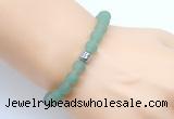 CGB9308 8mm, 10mm matte green aventurine & drum hematite power beads bracelets