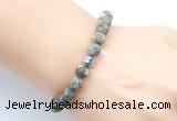 CGB9320 8mm, 10mm matte rhyolite & drum hematite power beads bracelets