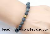 CGB9335 8mm, 10mm matte kambaba jasper & drum hematite power beads bracelets