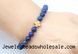 CGB9357 8mm, 10mm lapis lazuli & cross hematite power beads bracelets