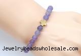 CGB9418 8mm, 10mm matte amethyst & cross hematite power beads bracelets