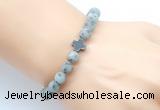 CGB9454 8mm, 10mm matte sesame jasper & cross hematite power beads bracelets