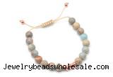 CGB9475 8mm, 10mm serpentine jasper & rondelle hematite adjustable bracelets