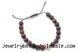 CGB9502 8mm, 10mm red tiger eye & cross hematite adjustable bracelets