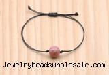 CGB9922 Fashion 12mm pink wooden jasper adjustable bracelet jewelry