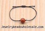 CGB9923 Fashion 12mm red jasper adjustable bracelet jewelry