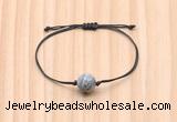 CGB9931 Fashion 12mm grey picture jasper adjustable bracelet jewelry