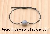 CGB9954 Fashion 12mm grey banded agate adjustable bracelet jewelry