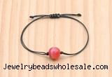 CGB9956 Fashion 12mm red banded agate adjustable bracelet jewelry