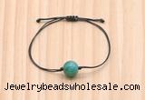 CGB9959 Fashion 12mm green banded agate adjustable bracelet jewelry