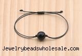 CGB9965 Fashion 12mm black agate adjustable bracelet jewelry