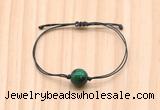 CGB9972 Fashion 12mm green tiger eye adjustable bracelet jewelry