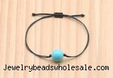 CGB9976 Fashion 12mm blue howlite adjustable bracelet jewelry